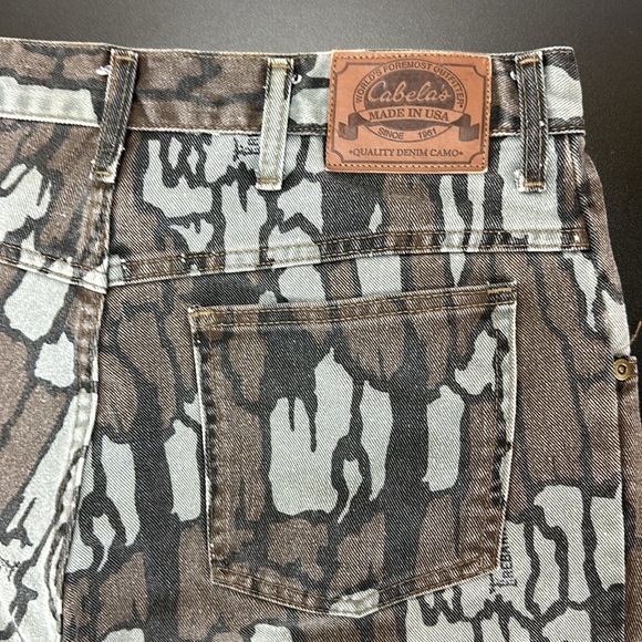 Vtg Cabela’s Trebark Camo Hunting Denim Jeans Sz 36 Outdoor Shooting Made in USA - Picture 4 of 11
